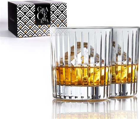 Grace Era Whiskey Glasses Set Of 2 Old Fashioned Tumblers