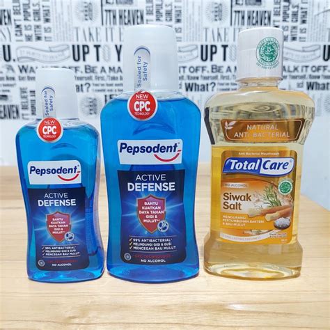 Jual Pepsodent Mouthwash Active Defense Ml Ml Total Care