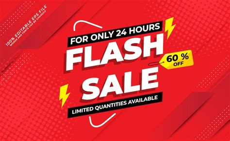 Premium Vector Modern Flash Sale Banner With Off