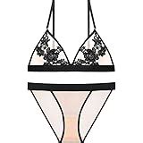 Shekini Women S Lace Triangle Floral Bra Wirefree Lingerie Bra And