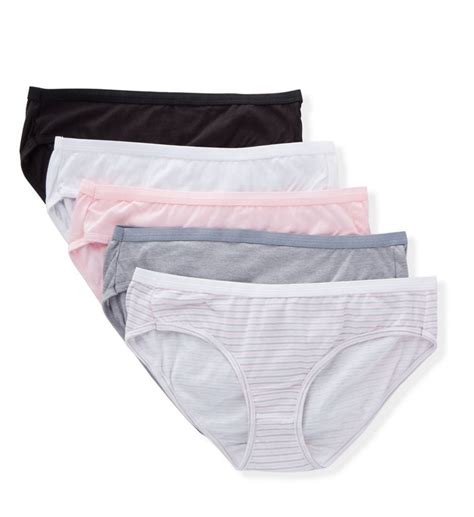 Hanes Ultimate Women S Comfort Cotton Hipster Underwear 5 Pack