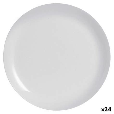 Plato Llano Luminarc Diwali Gris Vidrio Vidrio Templado ø 27 Cm 24