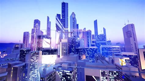 Futuristic City Ambience - Mirror's Edge Catalyst Wallpaper City (#2143781) - HD Wallpaper ...