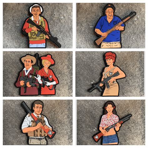 Gilligans Island 2a Castaways Complete Set Pvc Patches Patchops