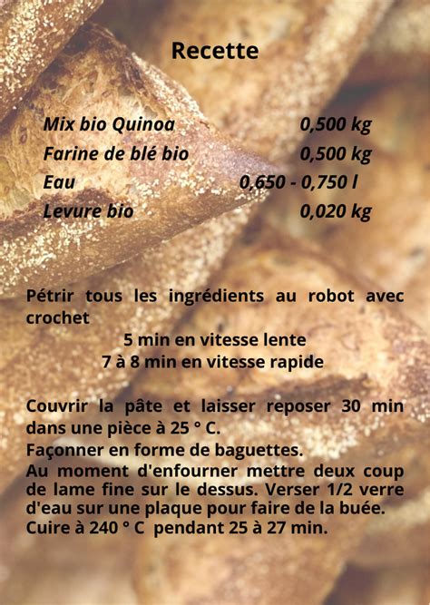 Bio Pr Paration Quinoa Pain Au Quinoa