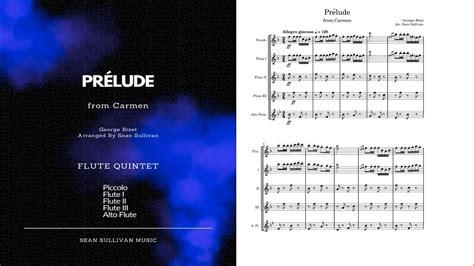 Prelude From Carmen Flute Quintet Youtube