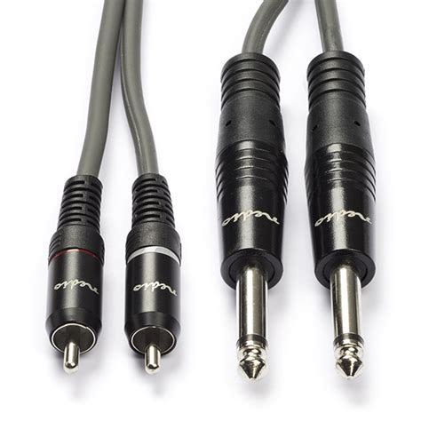 Tulp Naar 2x Jack 6 35 Mm Kabel Nedis 1 5 Meter Stereo 100 Koper