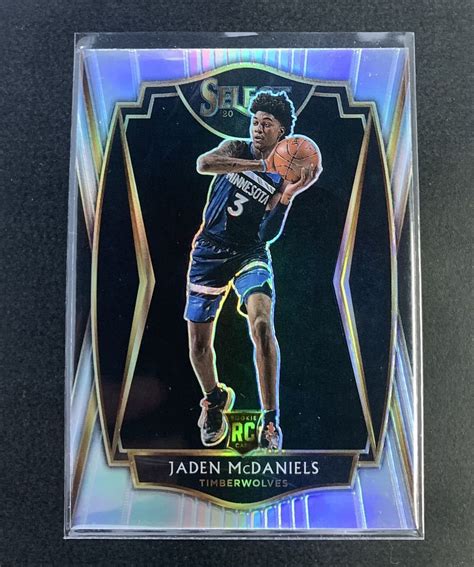 2020 21 Select NBA Jaden McDaniels Timberwolves RC Premier Level Silver