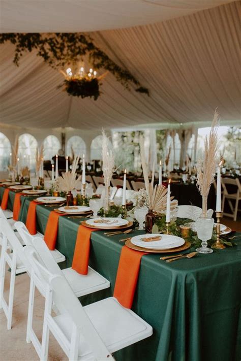 Emerald Green And Burnt Orange For Emerald Wedding Color Schemes 2024