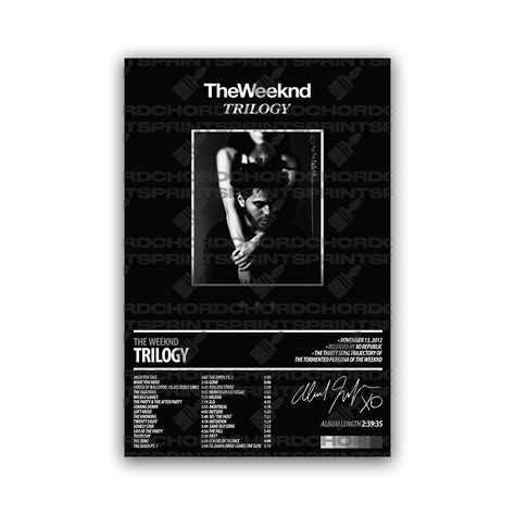 THE WEEKND Album Poster | Trilogy – ChordPrints