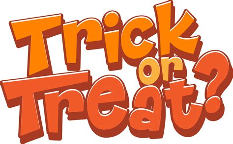 Trick or Treat word logo for Halloween 4552449 Vector Art at Vecteezy