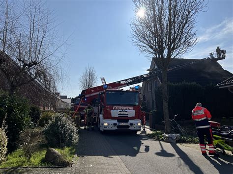 Wohnhausbrand Unterstützung der FF Goldenstedt mit der DLK