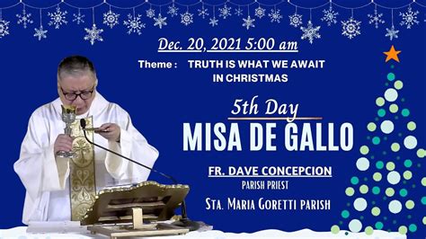 Dec Rosary And Am Holy Mass Th Day Of Misa De Gallo