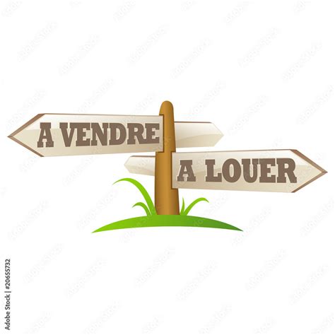 Vecteur Stock Panneau Vendre Louer Adobe Stock