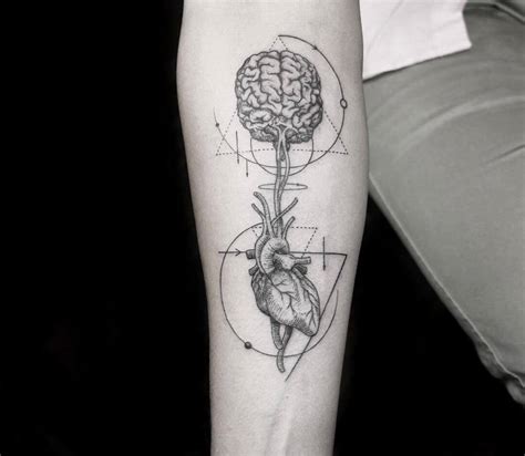 Heart And Brain Tattoo By Emrah Ozhan Photo 32007