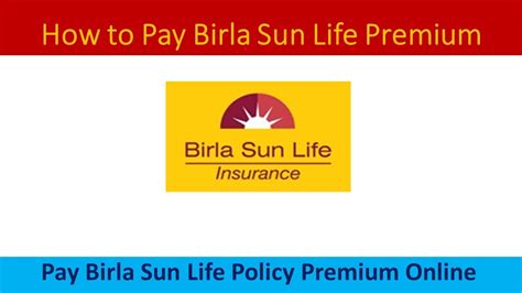 How To Pay Aditya Birla Sun Life Insurance Premium Online Youtube