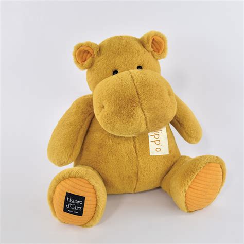 Peluche Hippopotame Ocre Cm