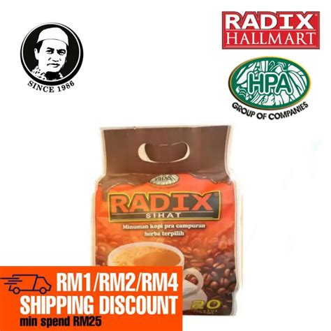 Radix Sihat Sachets Coffee Kopi Sedap Halal Shopee Malaysia