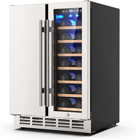 Rocita Dual Zone Wine Cooler Beverage Refrigerator 24 Inch Wine Coolers Fridge Side By Side