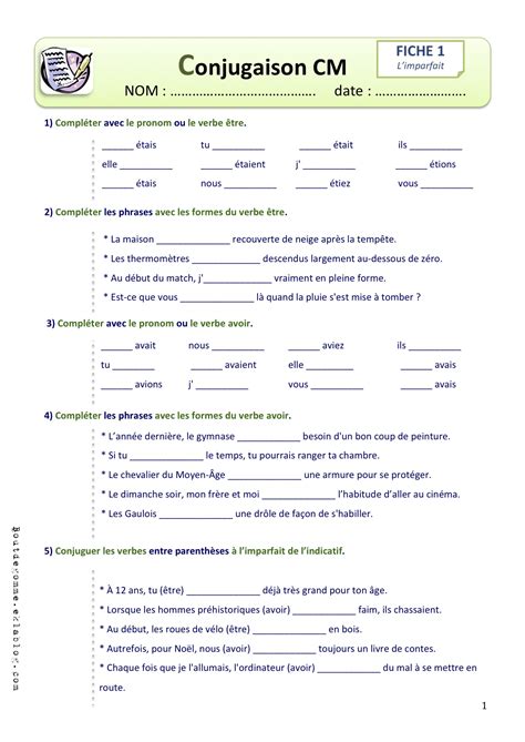 Exercices Conjugaison Cm Bout De Gomme The Best Porn Website