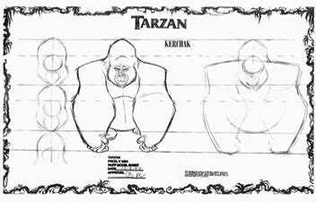 Kerchak Portrait Du Personnage Disney De Tarzan