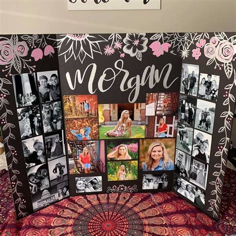 Senior Tri Fold Photo Display Board For Graduation Party Etsy