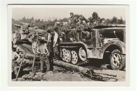 FOTO WEHRMACHT ARTILLERIE Halbkette Sd Kfz 9 Russland Ostfront PK Foto