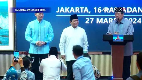 Diberi Lukisan Khusus Dari Sby Prabowo Bakal Pajang Di Istana Presiden