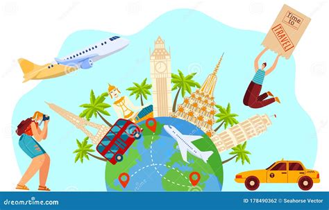 Sightseeing Adventure Planning Abstract Metaphors Vector Illustration