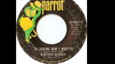 Kathy Kirby Oh Darling How I Miss You 1965 Youtube