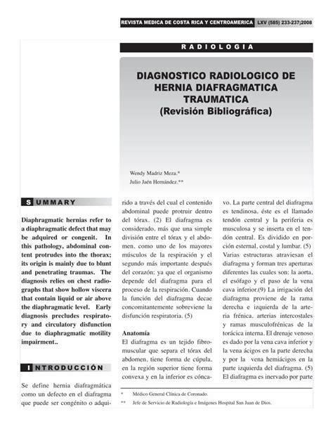 Pdf Diagnostico Radiologico De Revisi N Bibliogr Fica Pdf Filede