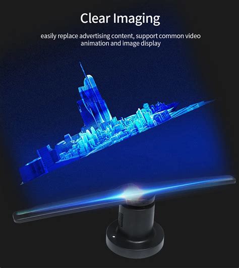 2019 New 3d Holographic Projector Display 42cm Fan Hologram Led With