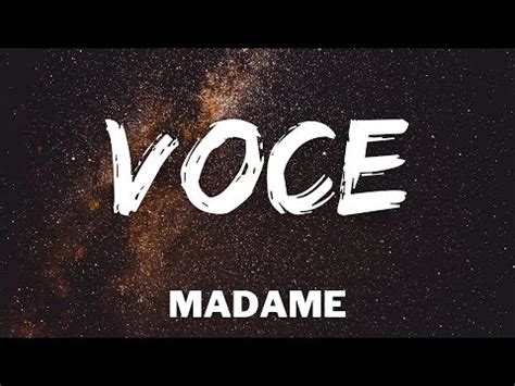 Madame Voce Testo Lyrics Sanremo Youtube