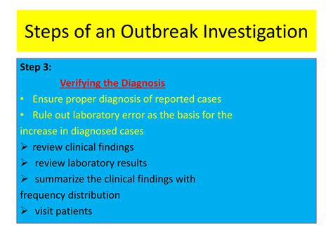 Outbreak Investigation Ppt Ppt