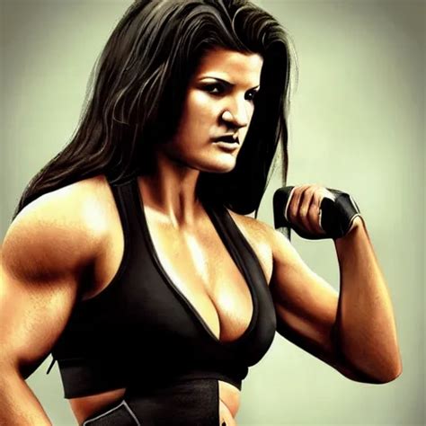 Beautiful Digital Painting Of Gina Carano With A Stable Diffusion