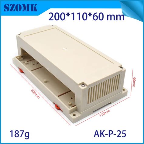 1 Piece 200 110 60mm Szomk Plastic PLC Enclosure Din Rail Plastic