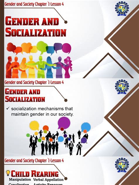 Chapter 1 Lesson 4 Gender And Socialization Pdf Sex Segregation Gender