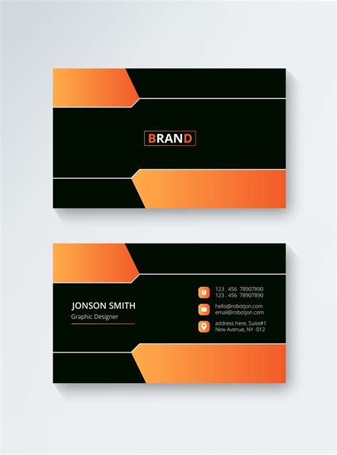 Black And Orange Company Business Card Template Image Picture Free