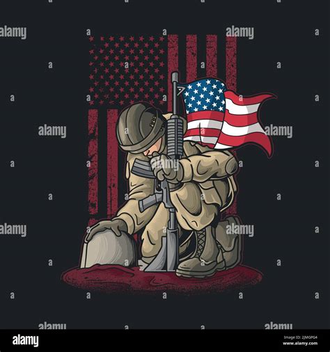 Kneeling Soldier Stock Vector Images Alamy