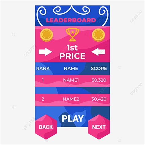 Game Leaderboard Ranking Vector Hd Png Images Game Leaderboard