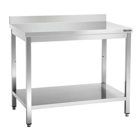 Table Inox Plan De Travail L X P Mm Avec Dosseret Avec