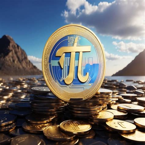 Premium Photo Pi Network Coin D Golden Render Crypto Currency And