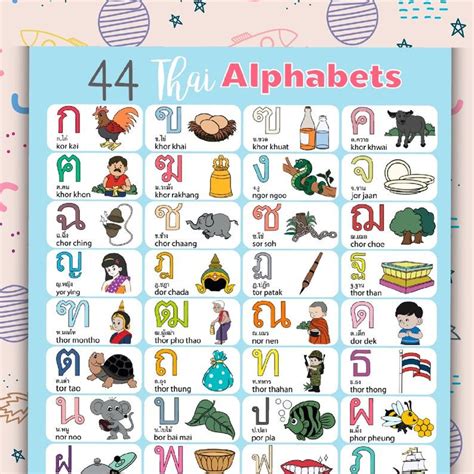 Printable Beginner Thai Alphabet Chart