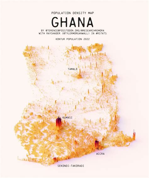 Population Density Map Of Ghana By Researchremora VisionViral