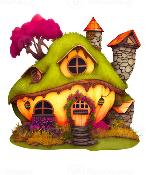 Free Fairy House Watercolor Clipart Ai Generative 23476037 Png With