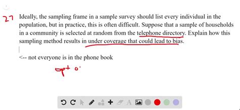 ⏩SOLVED:Sampling frame Ideally, the sampling frame in a sample… | Numerade