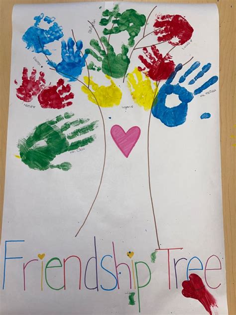 Friendship Tree Painting In 2024 Friendship Preschool Crafts Toddler