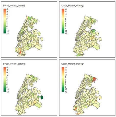 Local Morans I Segment Level Figure 4a Shows The Local Morans I Of Download Scientific