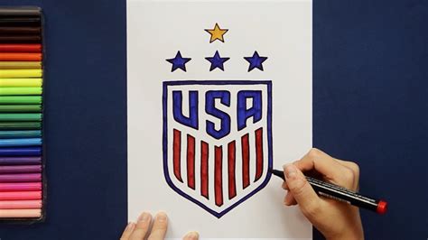 How To Draw Usa Womens Soccer Team Logo Youtube