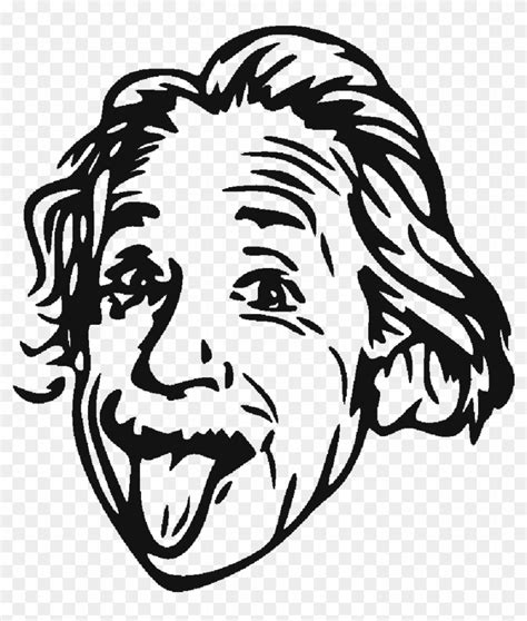 Einstein clipart black and white, Einstein black and white Transparent ...